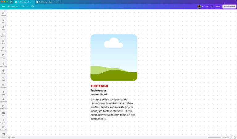 Canva Komponentit